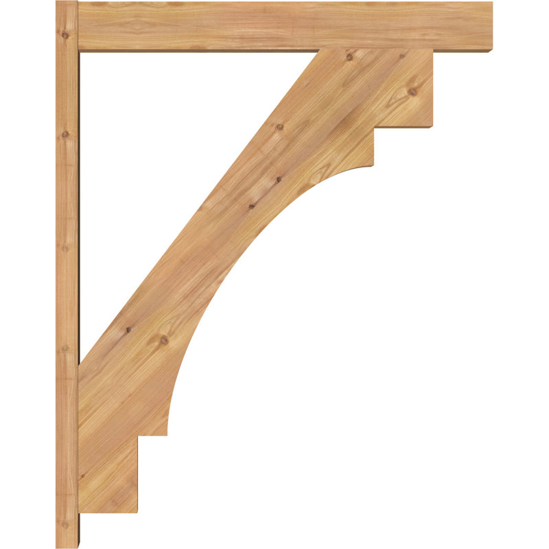 Persienne en bois Merced Block Rustic Timber, P 32 po x H 40 po, 6" W Douglas Fir (Rough Sawn)