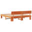 Bed Frame with Headboard Solid Pine Wood-313645406