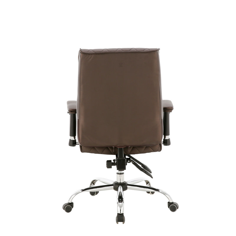 Fauteuil de conférence ergonomique en similicuir, Café