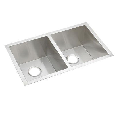 Crosstown 16 Gauge 31" L x 19" W Double Basin Undermount Kitchen Sink