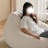 Retro plush beanbag chair-109006998