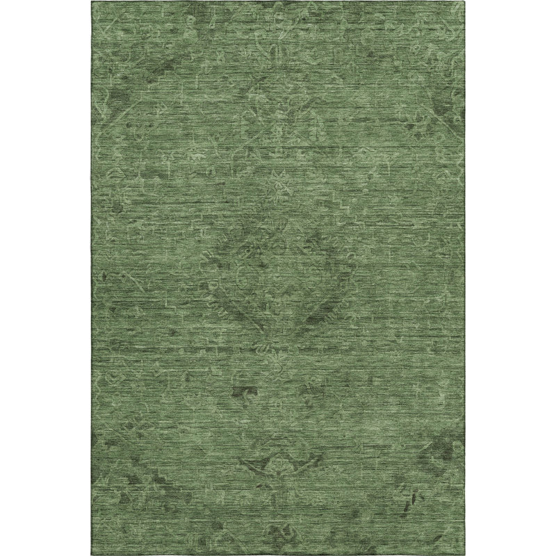 Premium Machine Washable Bovell AMF1111 Global Rug, Rectangle 3' x 5'