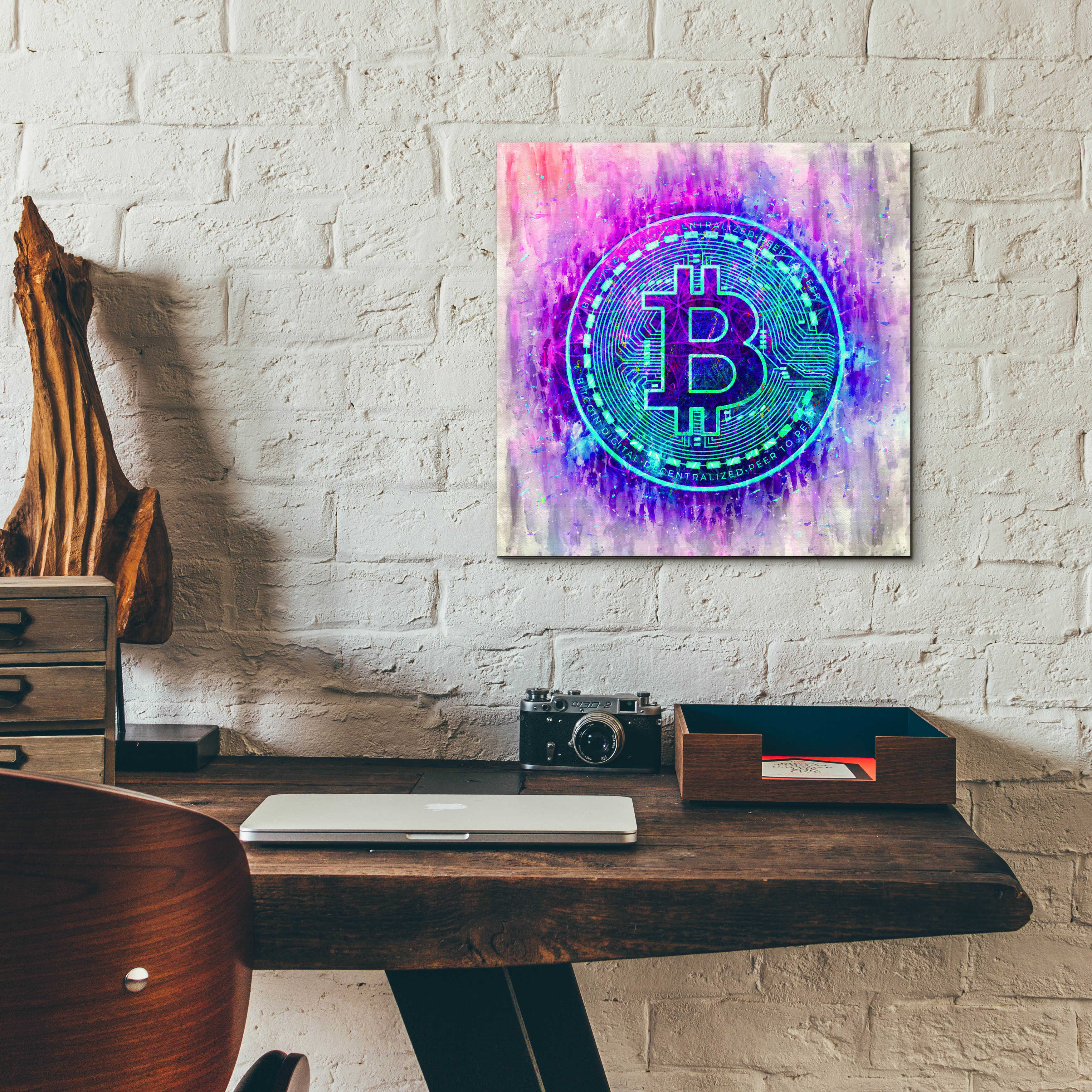 Trinx Bitcoin Melt - Unframed Graphic Art | Wayfair