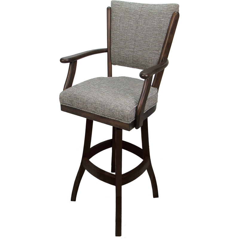 Tabouret de comptoir pivotant en bois Havertown, Brun, Extra Tall (34" Seat Height)