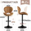 Tabouret de bar pivotant à dossier festonné-267723981