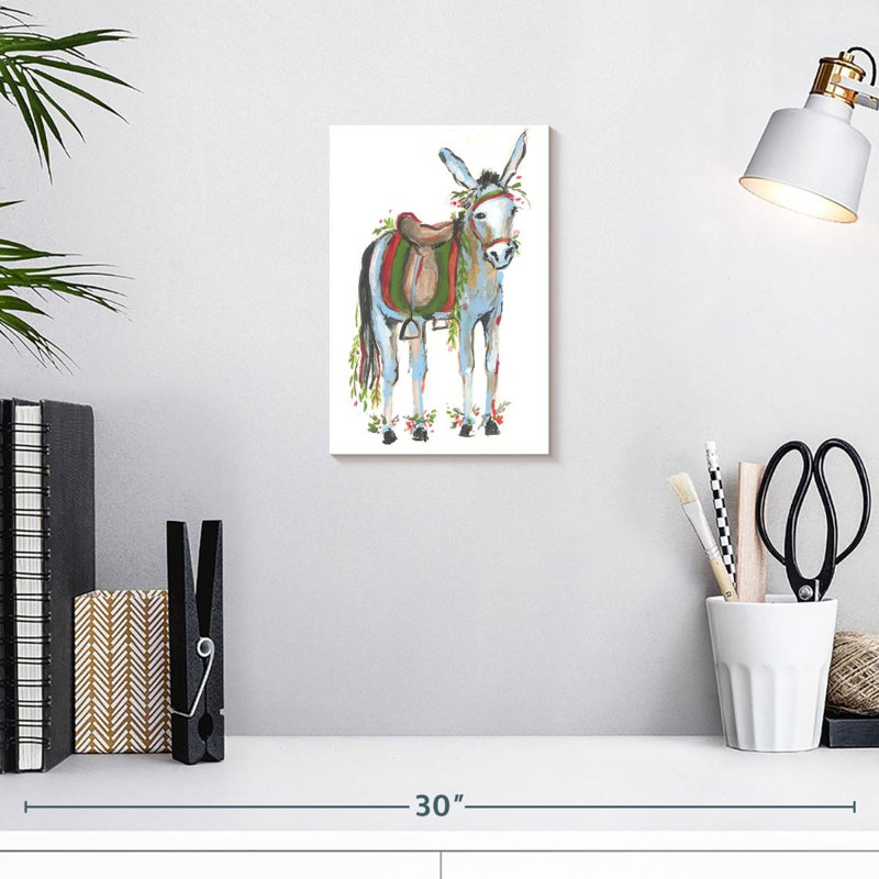 Brampt Christmas Donkey I, 12" H x 8" W