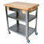 Cucina Elegante Kitchen Cart with Wood Top-19003835