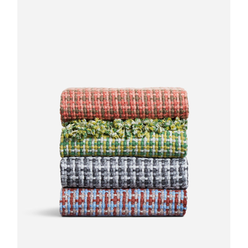 Chaperone Hand Woven Throw Blanket, Green