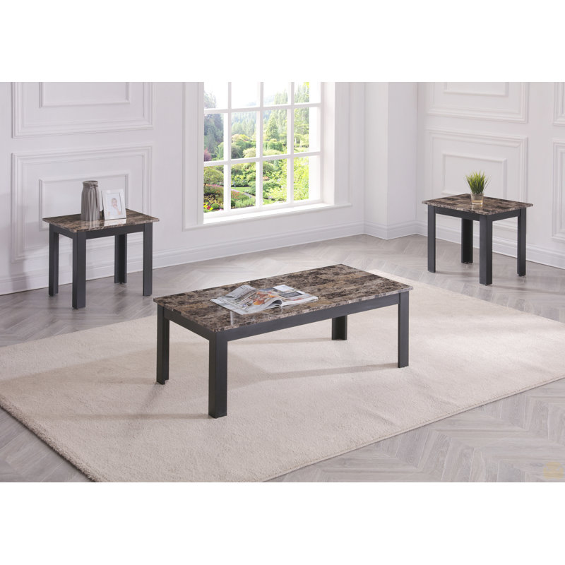 Ensemble de table basse rectangulaire 3 pièces