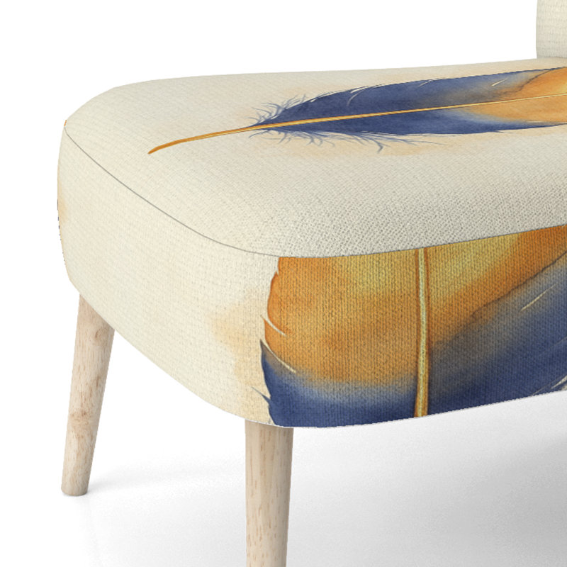 Chaise d'appoint Glam Feather, Side Chair Armless