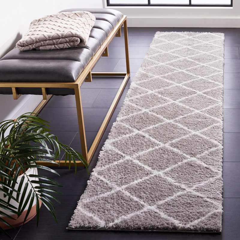 Tahoe Shag Performance Geometric Rug, Runner 2' x 9'