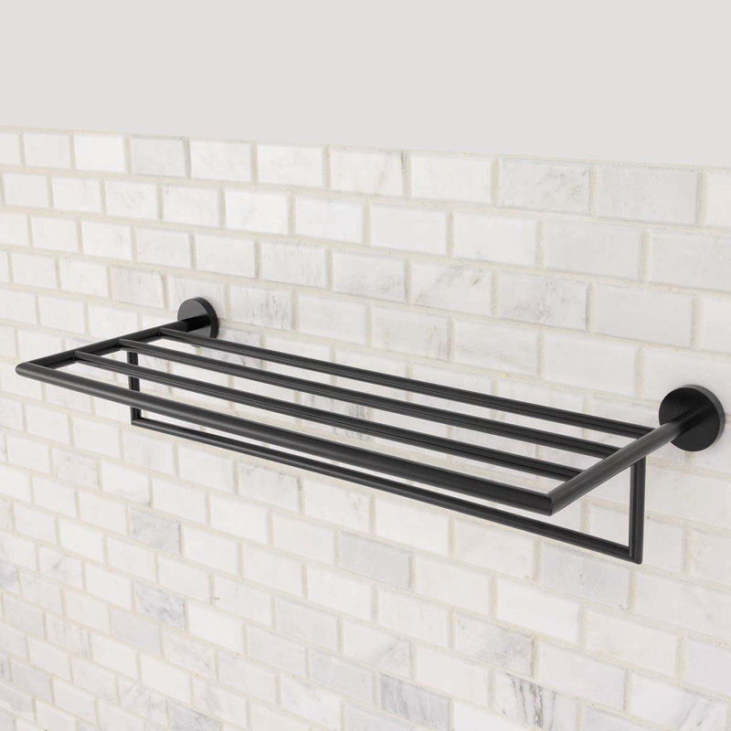 Porte-serviettes mural Neo, Noir mat