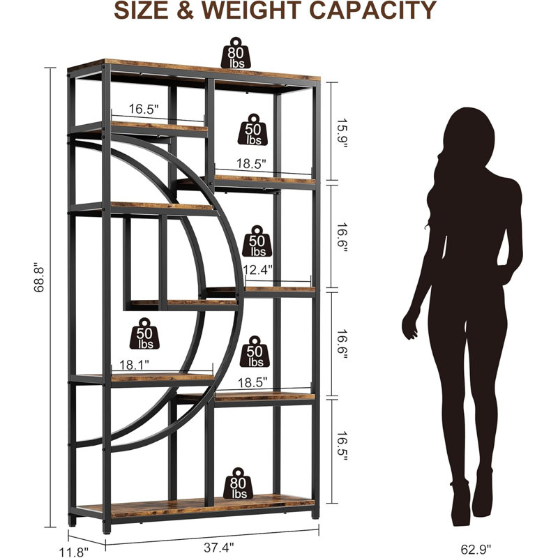 Grand support de rangement pour 9 étages, étagère de présentation, support pour plante d'intérieur