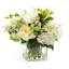 Hydrangea and Berry Square Glass Pot