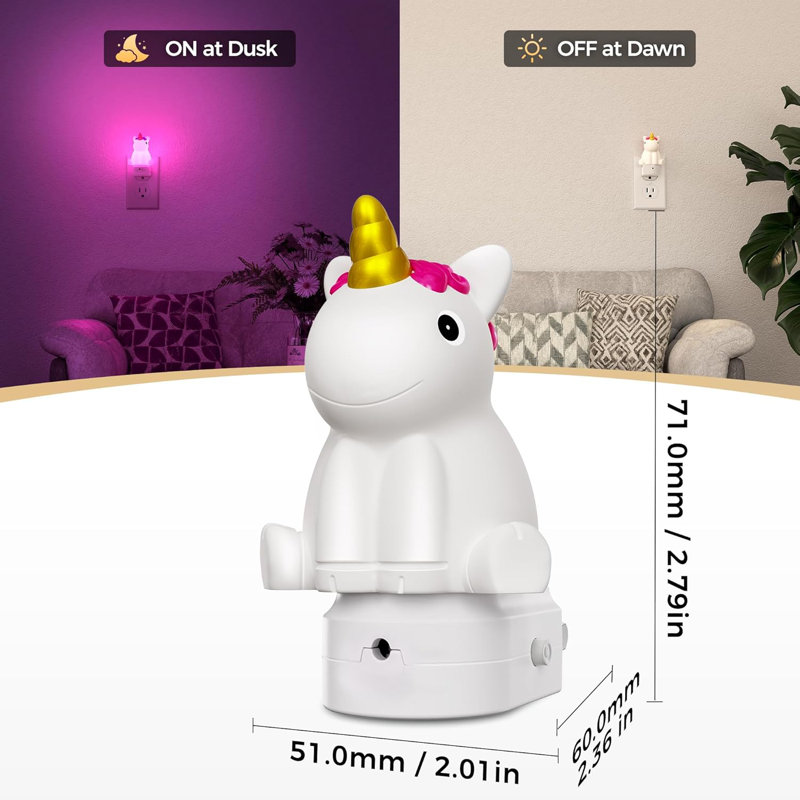 Love Unicorn Night Light Inserted Into The Wall