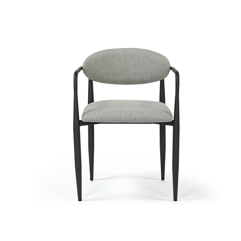 Liam Set of 2 Velvet Dining Chairs, Gray