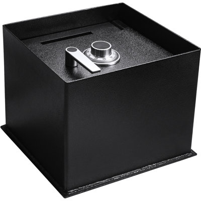 Coffre-fort de plancher en acier 0,89 pi³ - sécurité invisible, largeur 15,86 po, avec serrure à combinaison noir, largeur