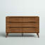 Commode double en bois massif à 6 tiroirs Stalter-680663481