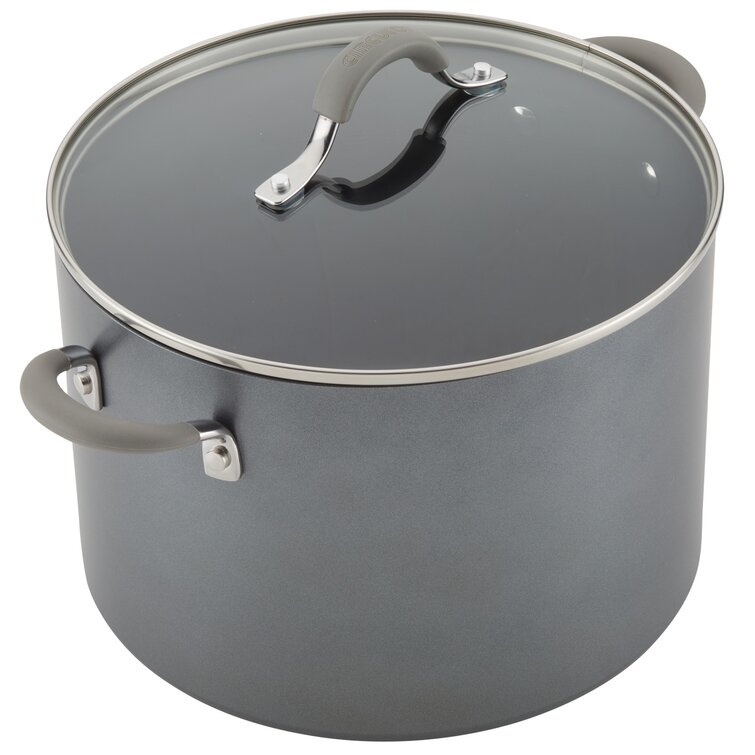 Circulon Radiance Hard-Anodized Nonstick Wide 10 qt Stockpot - Gray