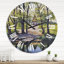 Horloge murale «Mysterious House By The River In The Woods»