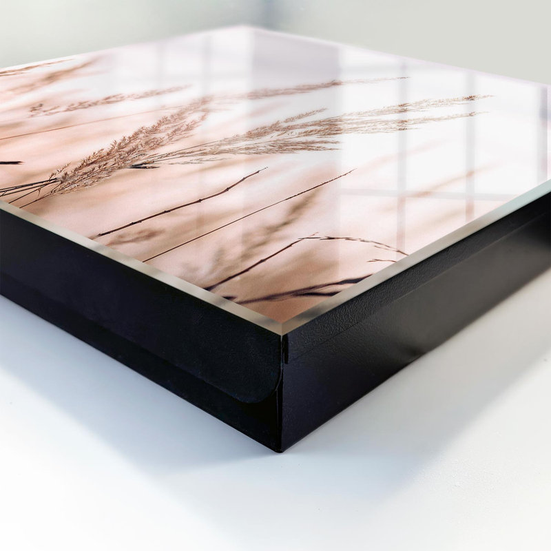 Key cabinet for wall, Opens to the right, 30x30x5, Black, Swaying grasses with a calming atmosphere, 