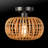 Jariel Rattan Flush Mount