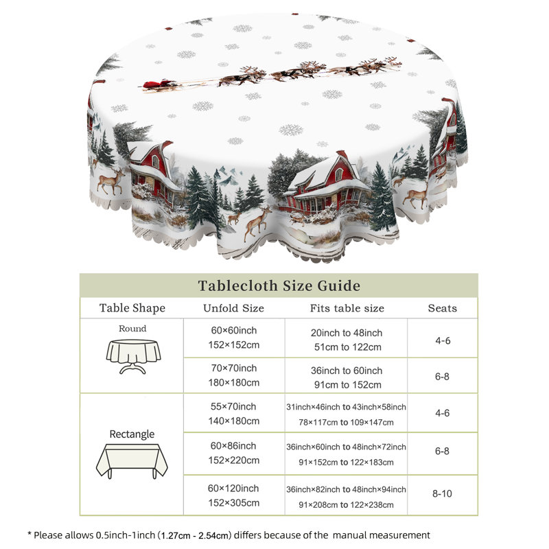 Nappe en polyester lavable Christmas