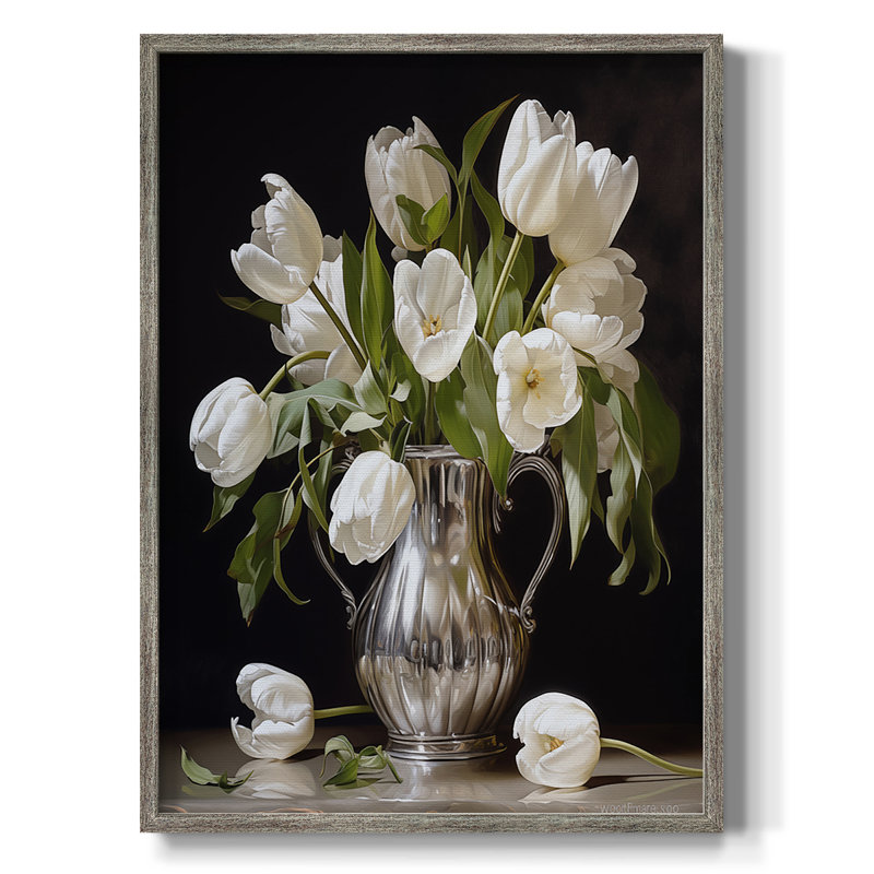 Reproduction encadrée FLORAL Series DCCD - bois massif, H 21 po x l 17 po