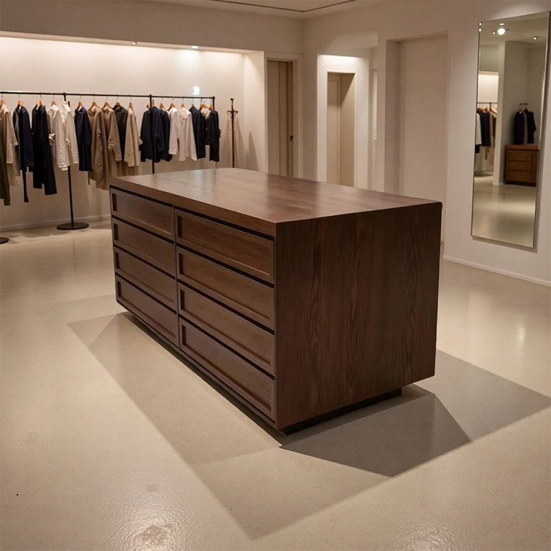 Vitrine moderne pour un magasin de vêtements au design tendance et pratique, H 35,43 po x l 59,05 po x P 27,55 po