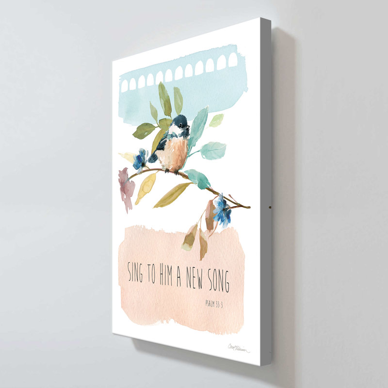 "A New Song" par Carol Robinson, reproduction sur toile, H 60 po x l 36 po x P 1,5 po