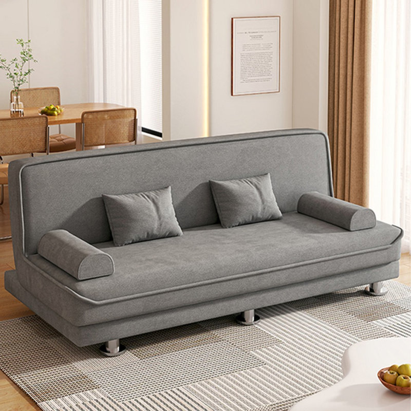 Canapé-lit modulaire en polyester gris foncé, H 33,46 po x l 70,87 po x P 28,74 po