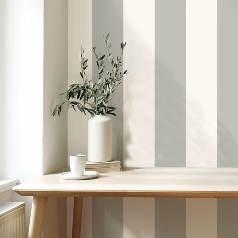  Grey Stripe Paste The Wall Wallpaper SL43679