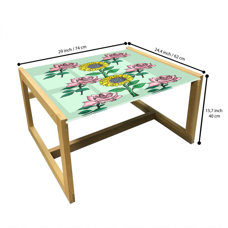 Jahna Sled Coffee Table, 40cm H x 74cm W x 62cm D