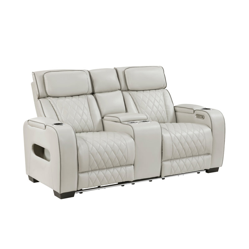 Causeuse inclinable électrique avec console centrale Fairway, Taupe
