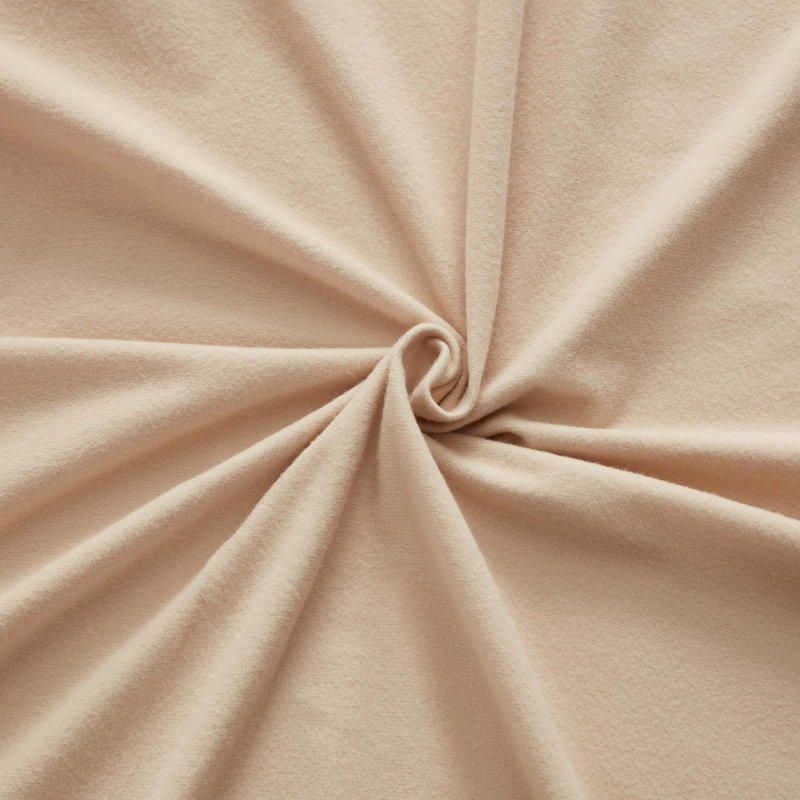 Sweet Home Collection Ultra Soft Microfiber Flannel Sheet Set, Beige, Twin Sheet Set with 1 Pillowcase
