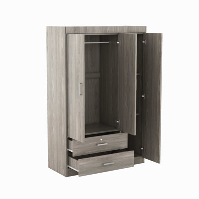 Armoire 3 portes avec 2 tiroirs