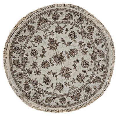 High-Quality Hand-Knotted Ivory Area Rug