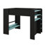 Lit superposé double avec bureau à hauteur réglable, garde-robe et éclairage RVB inclus-167647889