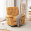 Fauteuil inclinable relaxant, molleton artificiel doux, rembourré, oscillant, poche latérale-1337520701