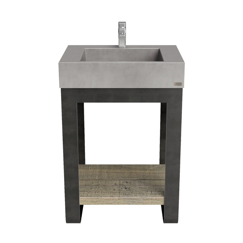 Outland 24'' W Single Vanity, Oil Rubbed Bronze, No Holes, Graphite