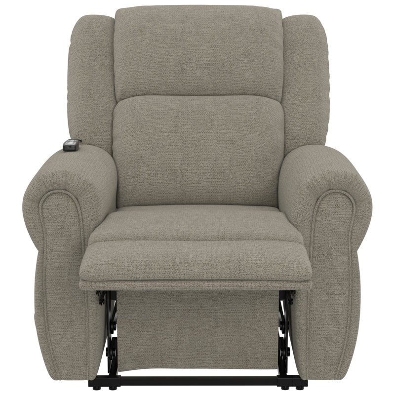Glema Power Lift Lay Flat Recliner With Power Headrest, Therapeutic Heat & Massage And Nanobionic Fabric, Tan