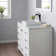 Elavo White Ceramic Square Drop-in Bathroom Sink with Overflow