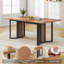 Ensemble de table de salle à manger 5 pièces pour 4 à 6 personnes, table de cuisine extensible de 63 po et 4 coussins, table de salle à manger avec panneau en MDF et structure en métal -556586553-556586558