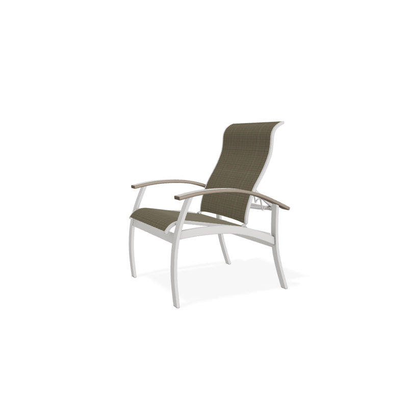 Chaise de patio Askar, Désert, Tweed Sunbrella® brun, Neige texturée