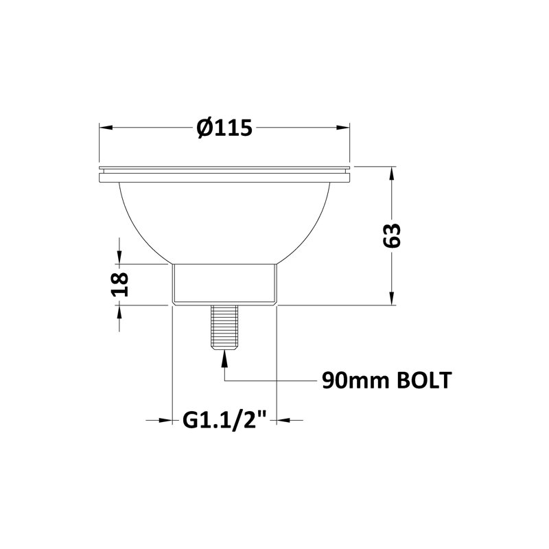 Basket Strainer, Brushed Gun Metal