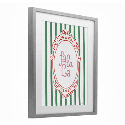Fa Fa La La Ornate, reproduction encadrée sous verre encadrée, design par Rachel Nieman