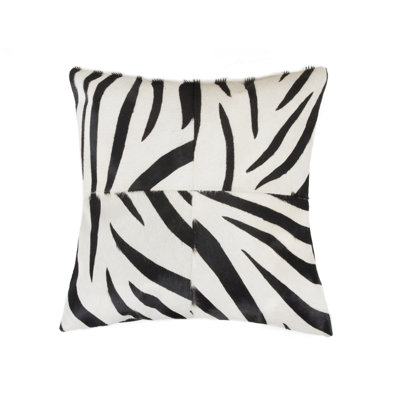 Torino Animal Print Leather/Suede Throw Pillow