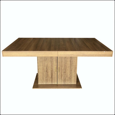 Expandable Dining Table with Storage Cabinet