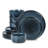 Stone Lain 12 Piece Modern Stoneware Dinnerware Set Plates, Bowls, Dark Blue-104314978