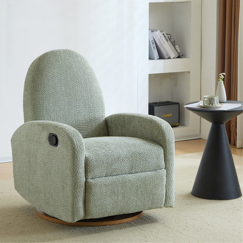 360 Swivel And Glider Recliner Chair, Light Green